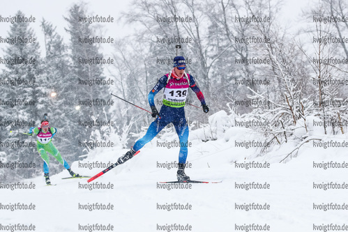 29.01.2021, xtwx, Biathlon IBU European Championships Duszniki Zdroj, Sprint Herren, v.l. Sandro Bovisi (Switzerland)  / 