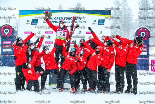 29.01.2021, xtwx, Biathlon IBU European Championships Duszniki Zdroj, Sprint Herren, v.l. Martin Jaeger (Switzerland)  / 