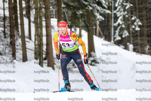 29.01.2021, xtwx, Biathlon IBU European Championships Duszniki Zdroj, Sprint Damen, v.l. Franziska Hildebrand (Germany)  / 