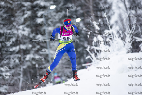 29.01.2021, xtwx, Biathlon IBU European Championships Duszniki Zdroj, Sprint Damen, v.l. Elena Chirkova (Romania) in Aktion / in action competes