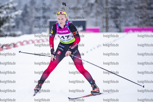 29.01.2021, xtwx, Biathlon IBU European Championships Duszniki Zdroj, Sprint Damen, v.l. Ragnhild Femsteinevik (Norway) in Aktion / in action competes
