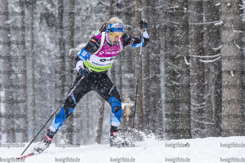 29.01.2021, xtwx, Biathlon IBU European Championships Duszniki Zdroj, Sprint Herren, v.l. Robert Heldna (Estonia) in Aktion / in action competes