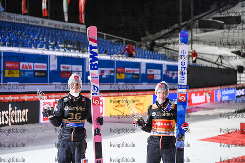 30.01.2021, xtvx, Skispringen FIS Weltcup Willingen, v.l. Daniel Andre Tande (Norway), Halvor Egner Granerud (Norway)  /
