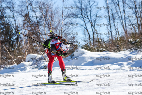 31.01.2021, xtwx, Biathlon IBU European Championships Duszniki Zdroj, Single Mixed Staffel, v.l. Karoline Erdal (Norway)  /