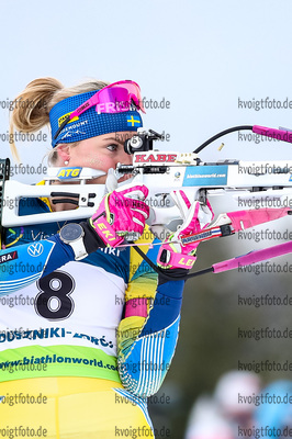 30.01.2021, xtwx, Biathlon IBU European Championships Duszniki Zdroj, Verfolgung Damen, v.l. Ingela Andersson (Sweden)  /