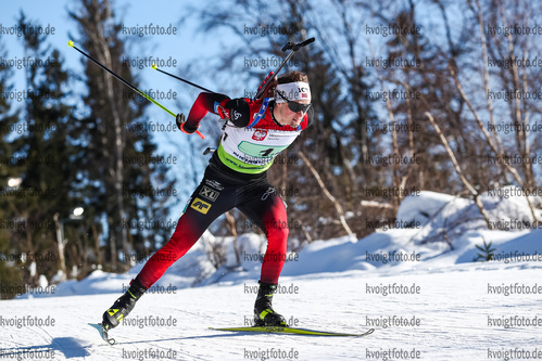 31.01.2021, xtwx, Biathlon IBU European Championships Duszniki Zdroj, Single Mixed Staffel, v.l. Endre Stroemsheim (Norway)  /