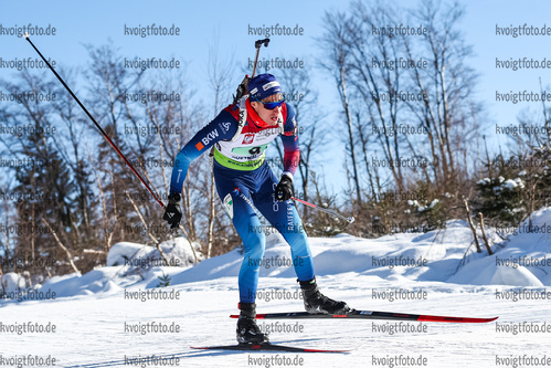 31.01.2021, xtwx, Biathlon IBU European Championships Duszniki Zdroj, Single Mixed Staffel, v.l. Sandro Bovisi (Switzerland)  /