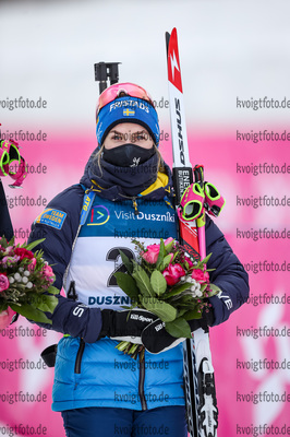 30.01.2021, xtwx, Biathlon IBU European Championships Duszniki Zdroj, Verfolgung Damen, v.l. Anna Magnusson (Sweden) /