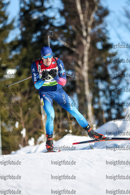 31.01.2021, xtwx, Biathlon IBU European Championships Duszniki Zdroj, Mixed Staffel, v.l. Martin Jaeger (Switzerland)  /