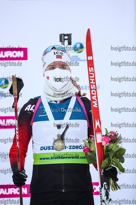 30.01.2021, xtwx, Biathlon IBU European Championships Duszniki Zdroj, Verfolgung Damen, v.l. Aasne Skrede (Norway)  /