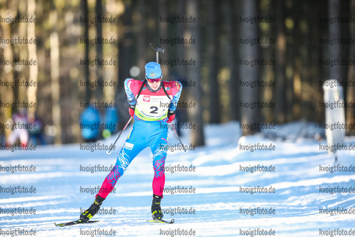 31.01.2021, xtwx, Biathlon IBU European Championships Duszniki Zdroj, Mixed Staffel, v.l. Nikita Porshnev (Russia)  /