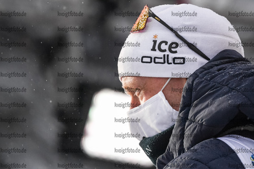10.02.2021, xkvx, Biathlon IBU World Championships Pokljuka, Mixed Relay, v.l. Johannes Thingnes Boe (Norway) nach dem Wettkampf / after the Competition