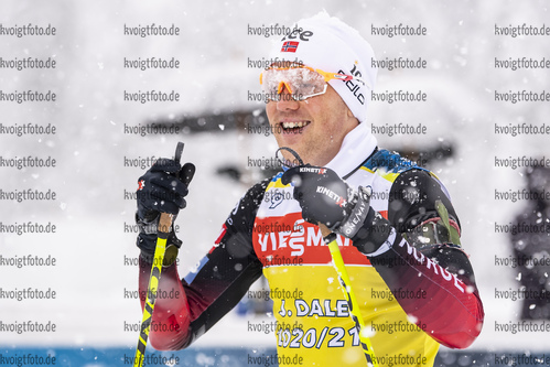 10.02.2021, xkvx, Biathlon IBU World Championships Pokljuka, Training Damen und Herren, v.l. Johannes Dale (Norway) in aktion / in action competes