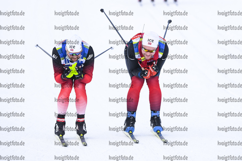 11.02.2021, xkvx, Biathlon IBU World Championships Pokljuka, Training Damen und Herren, v.l. Norwegian/Norway Ski Technican in aktion / in action competes