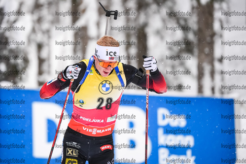 12.02.2021, xkvx, Biathlon IBU World Championships Pokljuka, Sprint Herren, v.l. Johannes Thingnes Boe (Norway) in aktion / in action competes