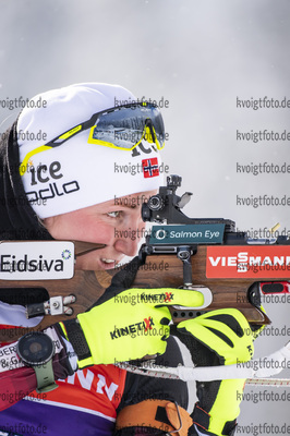 12.02.2021, xkvx, Biathlon IBU World Championships Pokljuka, Training Damen und Herren, v.l. Marte Olsbu Roeiseland (Norway)  / 