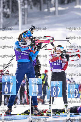 12.02.2021, xkvx, Biathlon IBU World Championships Pokljuka, Training Damen und Herren, v.l. Lisa Vittozzi (Italy)  / 