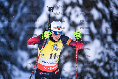 13.02.2021, xkvx, Biathlon IBU World Championships Pokljuka, Sprint Damen, v.l. Marte Olsbu Roeiseland (Norway) in aktion / in action competes