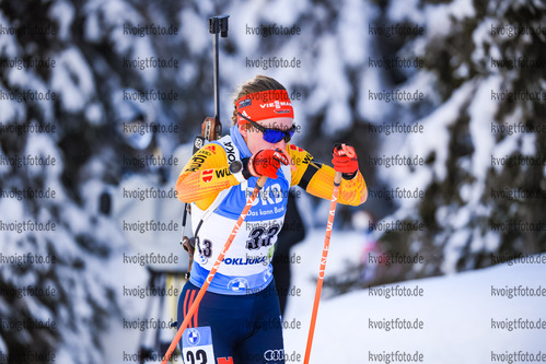 13.02.2021, xkvx, Biathlon IBU World Championships Pokljuka, Sprint Damen, v.l. Janina Hettich (Germany) in aktion / in action competes