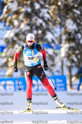 13.02.2021, xkvx, Biathlon IBU World Championships Pokljuka, Sprint Damen, v.l. Ida Lien (Norway) in aktion / in action competes