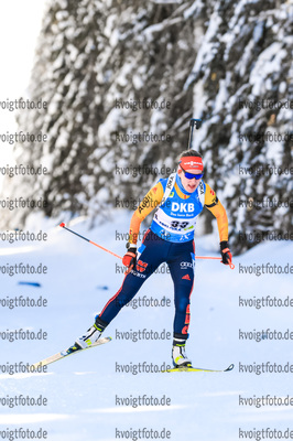 13.02.2021, xkvx, Biathlon IBU World Championships Pokljuka, Sprint Damen, v.l. Janina Hettich (Germany) in aktion / in action competes