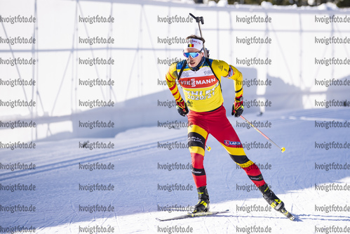 15.02.2021, xkvx, Biathlon IBU World Championships Pokljuka, Training Damen und Herren, v.l. Tom Lahaye-Goffart (Belgium) in aktion / in action competes