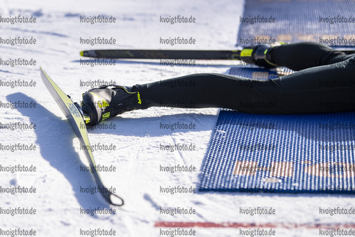 15.02.2021, xkvx, Biathlon IBU World Championships Pokljuka, Training Damen und Herren, v.l. Fischer  / 