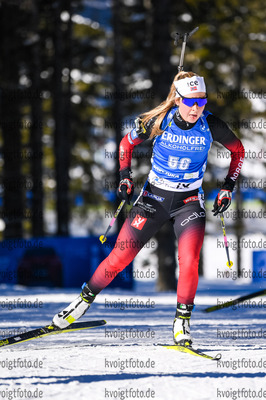 16.02.2021, xkvx, Biathlon IBU World Championships Pokljuka, Einzel Damen, v.l. Ingrid Landmark Tandrevold (Norway) in aktion / in action competes