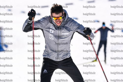 16.02.2021, xkvx, Biathlon IBU World Championships Pokljuka, Einzel Damen, v.l. Sturla Holm Laegreid (Norway) in aktion / in action competes