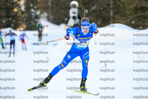 17.02.2021, xkvx, Biathlon IBU World Championships Pokljuka, Einzel Herren, v.l. Lukas Hofer (Italy) in aktion / in action competes
