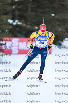 17.02.2021, xkvx, Biathlon IBU World Championships Pokljuka, Einzel Herren, v.l. Roman Rees (Germany) in aktion / in action competes