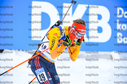 17.02.2021, xkvx, Biathlon IBU World Championships Pokljuka, Einzel Herren, v.l. Benedikt Doll (Germany) in aktion / in action competes