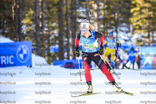 18.02.2021, xkvx, Biathlon IBU World Championships Pokljuka, Single Mixed Relay, v.l. Tiril Eckhoff (Norway) in aktion / in action competes