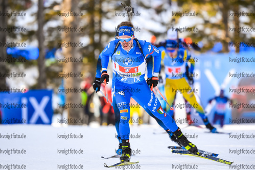 18.02.2021, xkvx, Biathlon IBU World Championships Pokljuka, Single Mixed Relay, v.l. Lukas Hofer (Italy) in aktion / in action competes