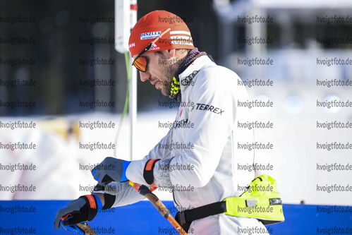 19.02.2021, xkvx, Biathlon IBU World Championships Pokljuka, Training Damen und Herren, v.l. Arnd Peiffer (Germany)  / 