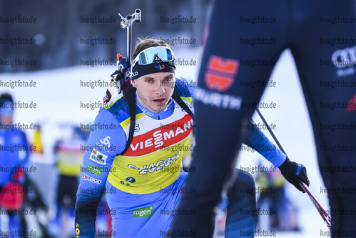 19.02.2021, xkvx, Biathlon IBU World Championships Pokljuka, Training Damen und Herren, v.l. Emilien Jacquelin (France)  / 