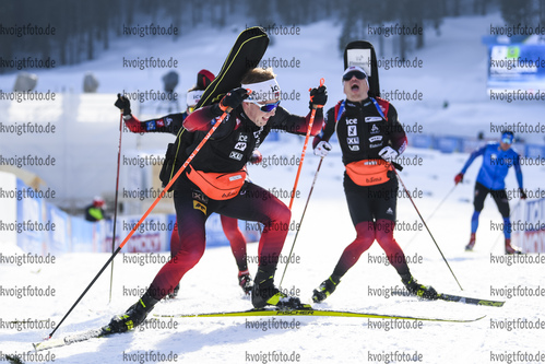 19.02.2021, xkvx, Biathlon IBU World Championships Pokljuka, Training Damen und Herren, v.l. Johannes Dale (Norway) und Tarjei Boe (Norway)  / 