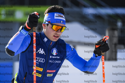 19.02.2021, xkvx, Biathlon IBU World Championships Pokljuka, Training Damen und Herren, v.l. Tommaso Giacomel (Italy)  / 