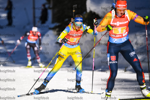 20.02.2021, xkvx, Biathlon IBU World Championships Pokljuka, Staffel Damen, v.l. Elvira Oeberg (Sweden) in aktion / in action competes