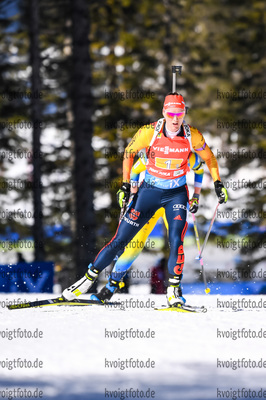20.02.2021, xkvx, Biathlon IBU World Championships Pokljuka, Staffel Damen, v.l. Denise Herrmann (Germany) in aktion / in action competes