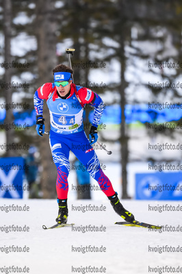 20.02.2021, xkvx, Biathlon IBU World Championships Pokljuka, Staffel Herren, v.l. Eduard Latypov (Russia)  / 