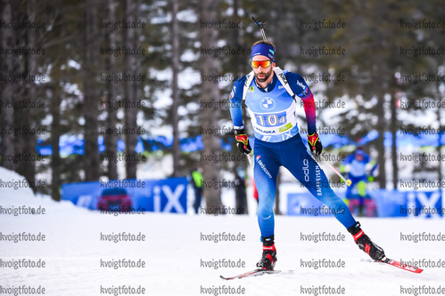 20.02.2021, xkvx, Biathlon IBU World Championships Pokljuka, Staffel Herren, v.l. Serafin Wiestner (Switzerland)  / 