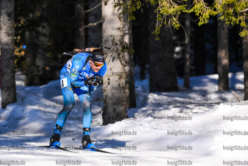 21.02.2021, xkvx, Biathlon IBU World Championships Pokljuka, Massenstart Herren, v.l. Simon Desthieux (France) in aktion / in action competes