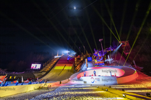 24.02.2021, xkvx, Nordic World Championships Oberstdorf, v.l.  Eroeffnungsfeier / Opening Ceremony