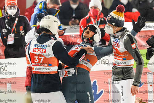 27.02.2021, xkvx, Nordic World Championships Oberstdorf, v.l. Piotr Zyla of Poland, Andrzej Stekala of Poland  /