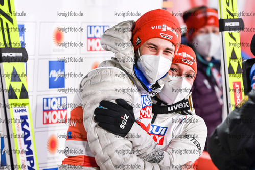 28.02.2021, xkvx, Nordic World Championships Oberstdorf, v.l. Markus Eisenbichler (Germany) und Katharina Althaus (Germany)  / 