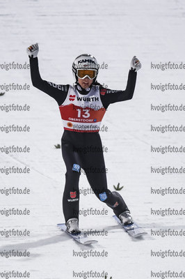 03.03.2021, xkvx, Nordic World Championships Oberstdorf, v.l. Juliane Seyfarth of Germany jubelt / celebrates