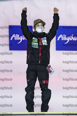 03.03.2021, xkvx, Nordic World Championships Oberstdorf, v.l. Sara Takanashi of Japan bei der Siegerehrung / at the medal ceremony