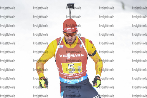 05.03.2020, xsoex, Biathlon IBU Weltcup NoveMesto na Morave, Staffel Herren, v.l. Arnd Peiffer (Germany) in Aktion / in action competes
