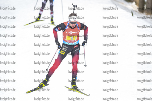 05.03.2020, xsoex, Biathlon IBU Weltcup NoveMesto na Morave, Staffel Herren, v.l. Tarjei Boe (Norway) in Aktion / in action competes